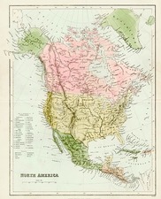 North America Map By George Phillip & Son