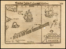 India and Other Islands Map By Barent Langenes