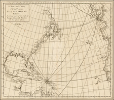 Atlantic Ocean, United States, New England, Mid-Atlantic, Southeast and Canada Map By Edmond Halley / Nathaniel Cutler