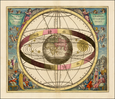 Eastern Hemisphere, Indian Ocean and Celestial Maps Map By Andreas Cellarius