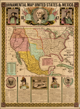 United States, North America and Mexico Map By Humphrey Phelps