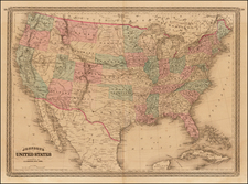 United States Map By Alvin Jewett Johnson