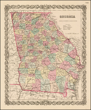 Southeast Map By G.W.  & C.B. Colton