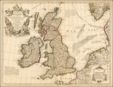 British Isles Map By Guillaume De L'Isle