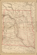 Plains, North Dakota and South Dakota Map By Rand McNally & Company