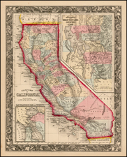 California Map By Samuel Augustus Mitchell Jr.