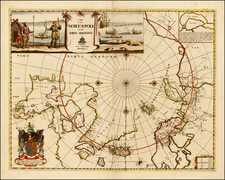 Polar Maps, Russia, Scandinavia, Russia in Asia and Canada Map By Moses Pitt