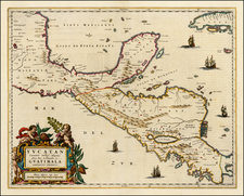 Mexico and Central America Map By Johannes Blaeu