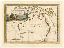 Australia Map By Giovanni Maria Cassini