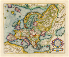 Europe and Europe Map By  Gerard Mercator