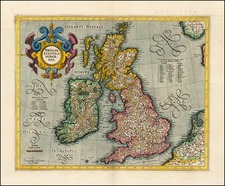 British Isles Map By  Gerard Mercator