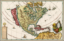 North America and California Map By Heinrich Scherer