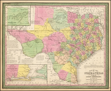 Texas Map By Cowperthwait, Desilver & Butler