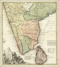 India Map By Homann Heirs