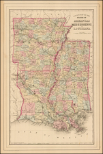 South Map By Samuel Augustus Mitchell Jr.