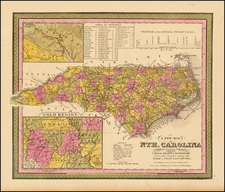 Southeast Map By Samuel Augustus Mitchell