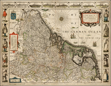 Netherlands and Luxembourg Map By John Speed