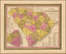 Southeast Map By Samuel Augustus Mitchell