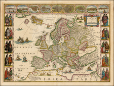 Europe and Europe Map By Willem Janszoon Blaeu