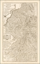 South America Map By Pedro Vincente Maldonado - Charles Marie de La Condamine