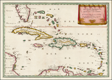 Caribbean Map By Nicolas Sanson