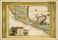 Mexico and Central America Map By Pieter van der Aa