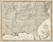 Florida, South and Southeast Map By Charles O. Perrine