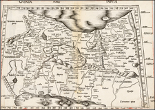 Central Asia & Caucasus, Middle East and Persia & Iraq Map By Martin Waldseemüller