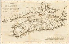 Canada Map By Jacques Nicolas Bellin