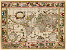 World and World Map By Willem Janszoon Blaeu