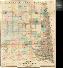 Plains, North Dakota and South Dakota Map By G. Jay Rice