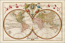 World and World Map By Johannes Covens  &  Cornelis Mortier