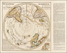 Southern Hemisphere, Polar Maps, Australia and New Zealand Map By Hendrick De Leth