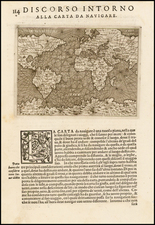 World and World Map By Tomasso Porcacchi