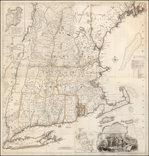 New England Map By Thomas Jefferys / Bradock Mead