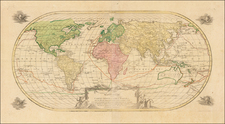 World, World, Hawaii, Pacific and Hawaii Map By Johann Michael Probst