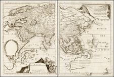 Asia, Asia, China, Korea, Southeast Asia, Australia & Oceania, Australia and New Zealand Map By Vincenzo Maria Coronelli