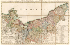 Poland, Baltic Countries and Germany Map By Adam Gottlieb Schneider