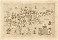 Turkey, Balearic Islands and Greece Map By Giovanni Francesco Camocio