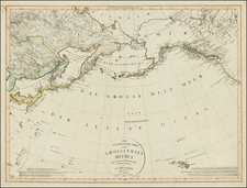 Polar Maps, Alaska, China, Japan, Korea, Pacific, Russia in Asia and Canada Map By Christian Gottlieb Reichard