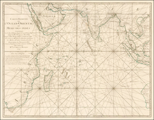 Indian Ocean, India, Southeast Asia, East Africa and African Islands, including Madagascar Map By Jacques Nicolas Bellin