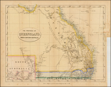 Australia Map By Edward Stanford