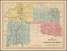 Plains, Southwest and Rocky Mountains Map By Rand McNally & Company