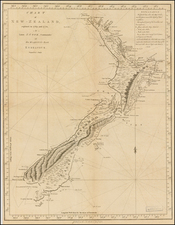 New Zealand Map By James Cook