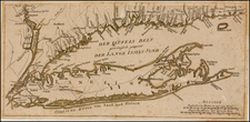 New York City, New York State and American Revolution Map By Johann Carl Muller