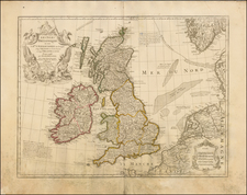 British Isles Map By Guillaume De L'Isle