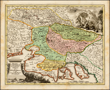 Austria and Balkans Map By Johann Christoph Weigel