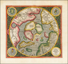 Northern Hemisphere, Polar Maps and Alaska Map By Gerard Mercator