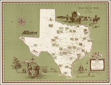 Texas Map By Edward Muegge Schiwetz