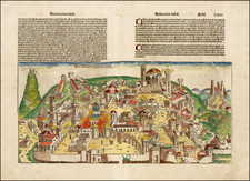 Holy Land Map By Hartmann Schedel